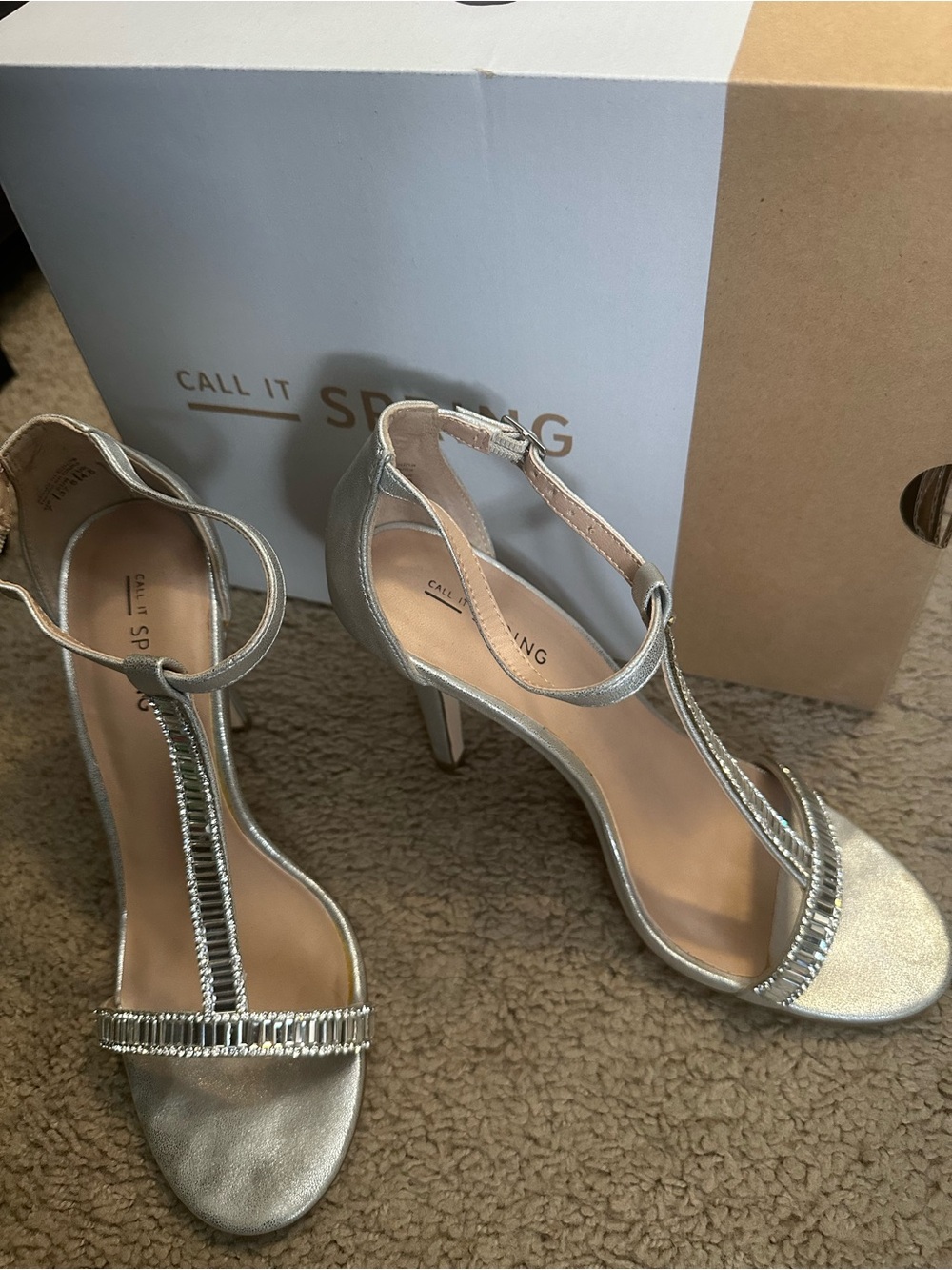 Call It Spring Metallic Silver Heels
